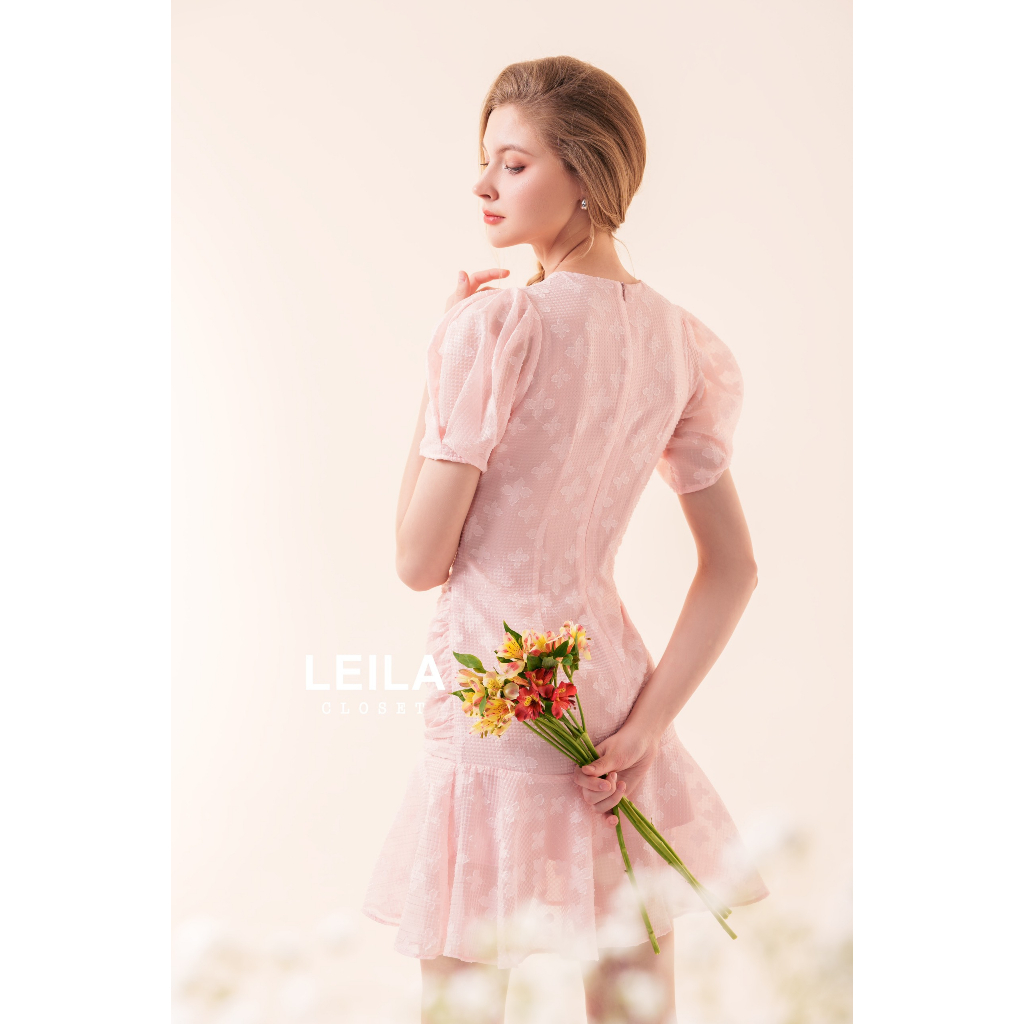 Đầm Russy voan hoa thêu - Leila closet