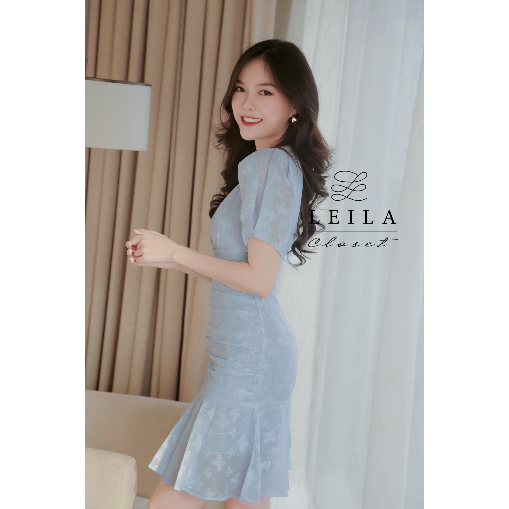 Đầm Russy voan hoa thêu - Leila closet