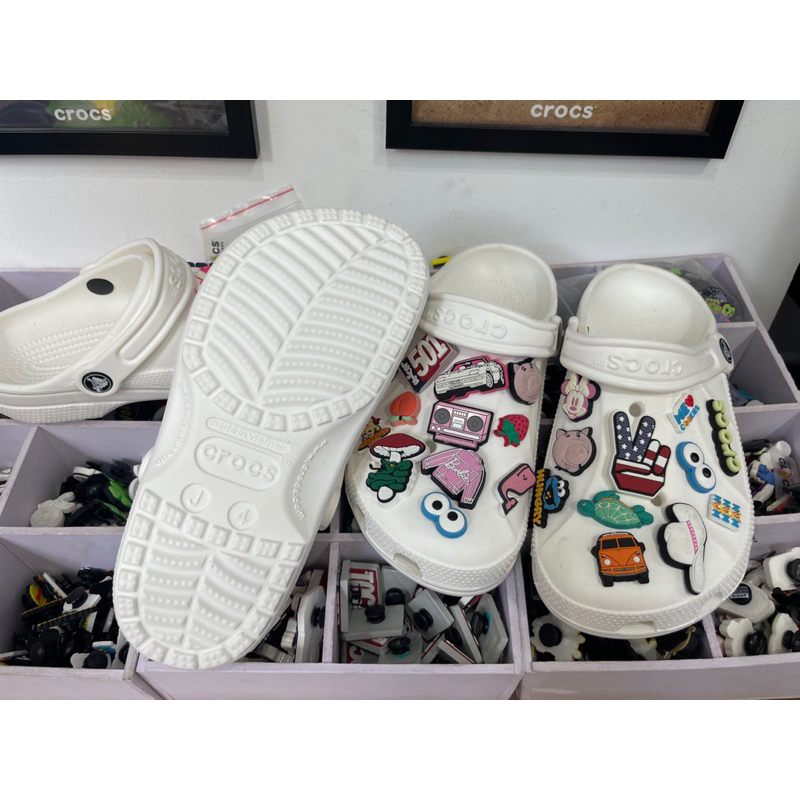 Crocs sục Trắng OG