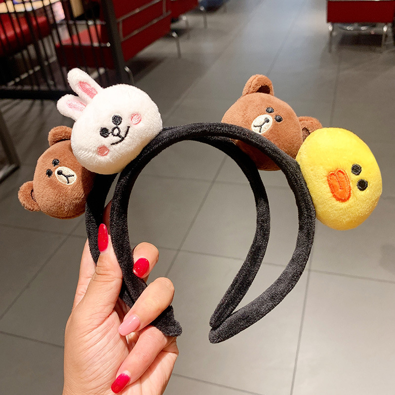 Cài tóc băng đô icon gấu thỏ vịt Brown Cony Sally cute Ulzzang đáng yêu