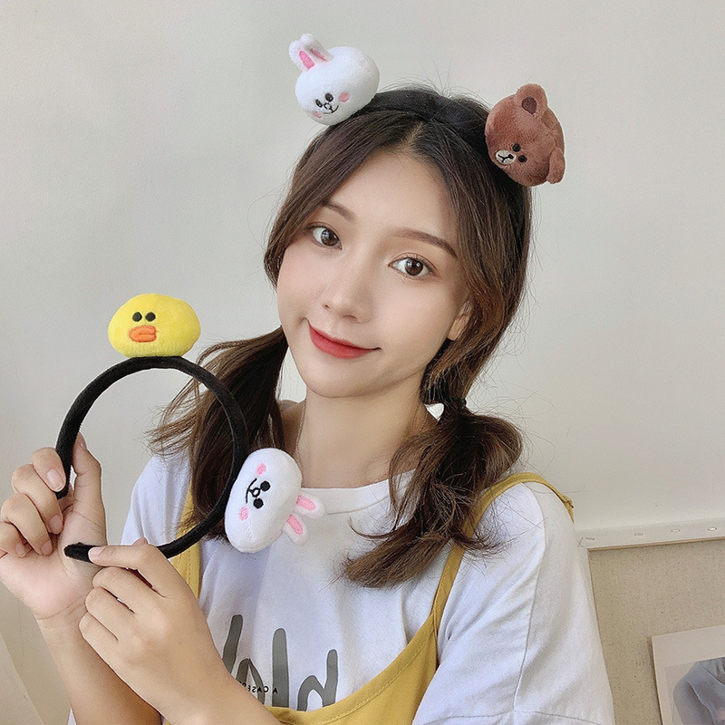 Cài tóc băng đô icon gấu thỏ vịt Brown Cony Sally cute Ulzzang đáng yêu