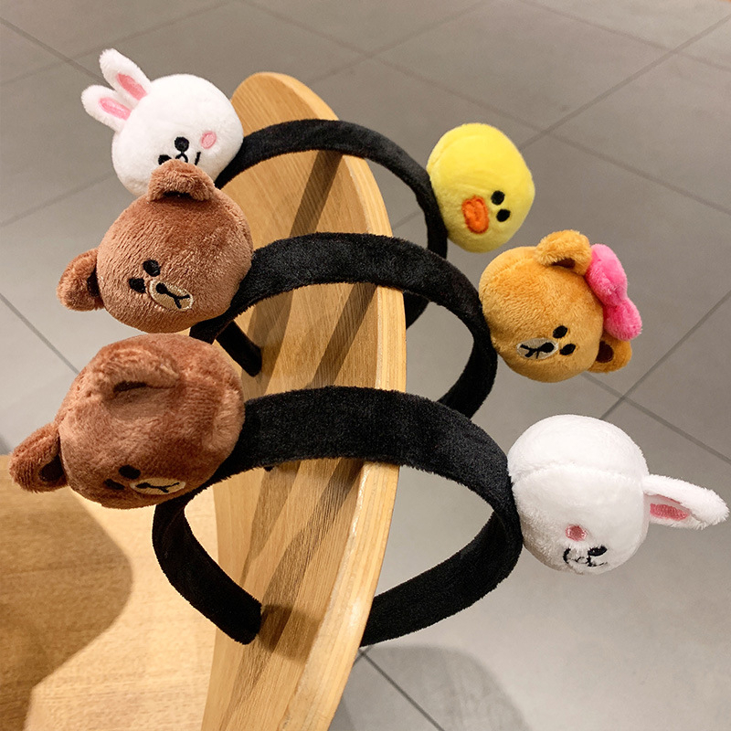 Cài tóc băng đô icon gấu thỏ vịt Brown Cony Sally cute Ulzzang đáng yêu