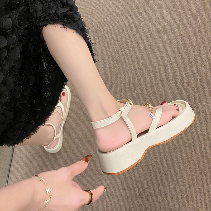 Dép nữ quai hậu đế cao hàng full box, dép sandal nữ độn đế hàng quảng châu hot 2023