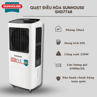 Quạt công nghiệp hơi nước sunhouse SHD7768/7768W 250W 69L , Quạt hơi nước công nghiệp sunhouse - Hàng trưng bày