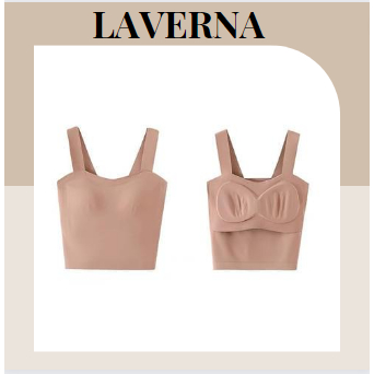 Áo Croptop 2 Dây Nữ, Áo Bra Có Đệm Ngực Co Dãn Thoáng Khí LAVERNA