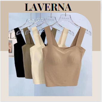Áo Croptop 2 Dây Nữ, Áo Bra Có Đệm Ngực Co Dãn Thoáng Khí LAVERNA