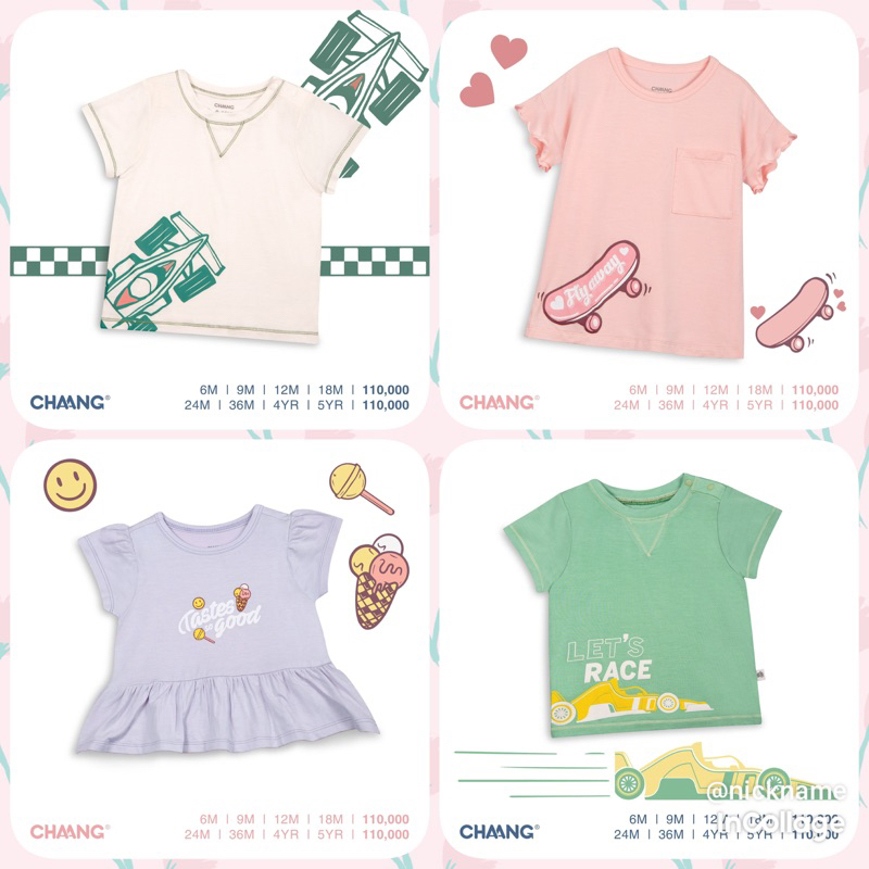 Chaang áo phông cộc tay cho bé trai, bé gái chất cotton SS2022D04
