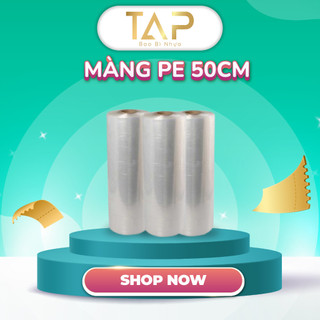 Màng PE quấn hàng, màng chít quấn Pallet khổ 50cm (100 túi/1cuộn) - TAP