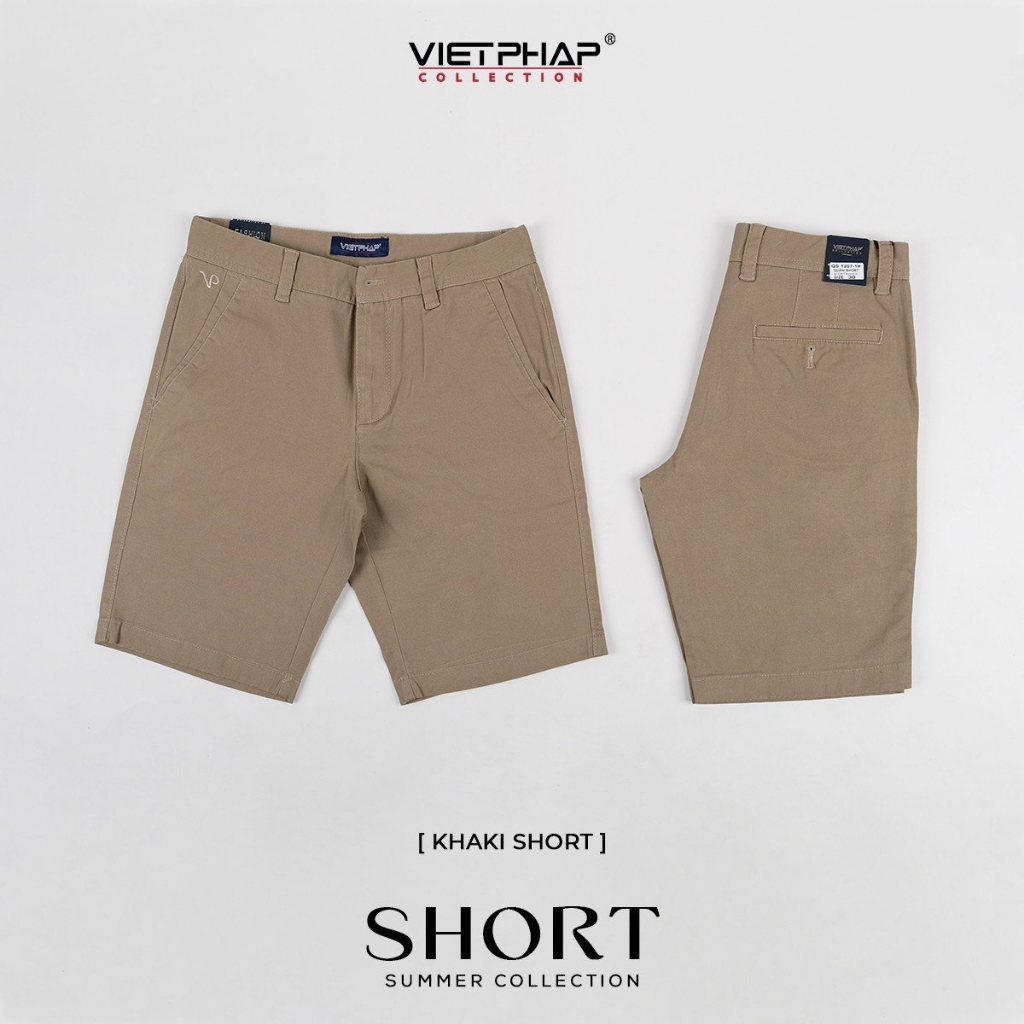 Quần Short Kaki VIỆT PHÁP/ Form Basic/ Chất liệu cotton mềm mịn hút mồ hôi ,không phai màu 1207