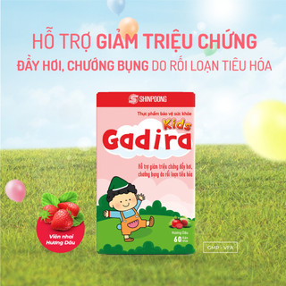 Gadira kids - viên nhai vị dâu hỗ trợ giảm đầy hơi, khó tiêu cho bé