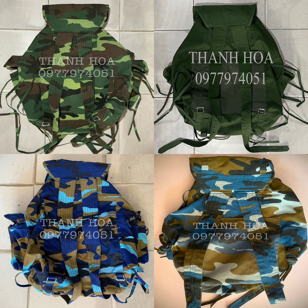 Balo con cóc trơn, in loang màu xanh