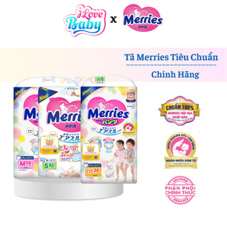 Tã dán/quần merries đủ size nb90/s82/m64/l54/xl44-l44/xl38/xxl26