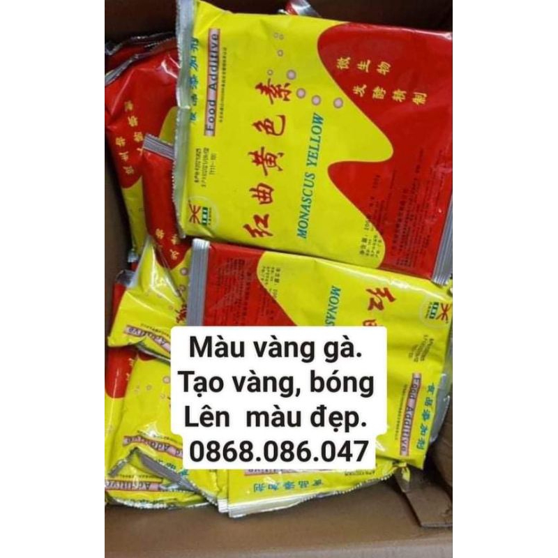 Màu vàng chanh làm gà ủ muối,gói 200g làm dc trên 300 con ga