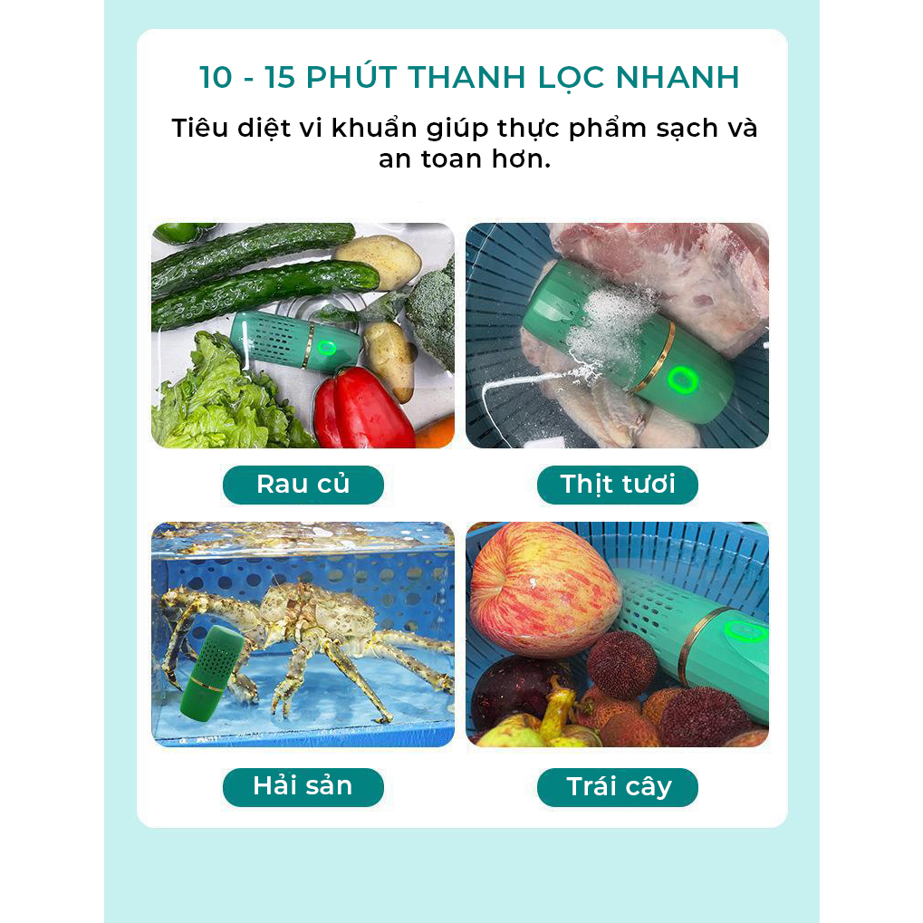 Máy rửa rau củ quả, máy khử trùng, tiệt trùng hoa quả, thực phẩm tự động bằng công nghệ điện phân nước