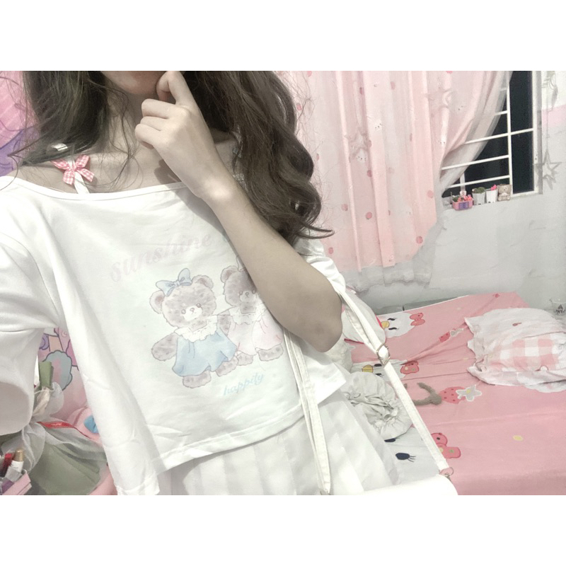 Áo gấu cute phô mai quee