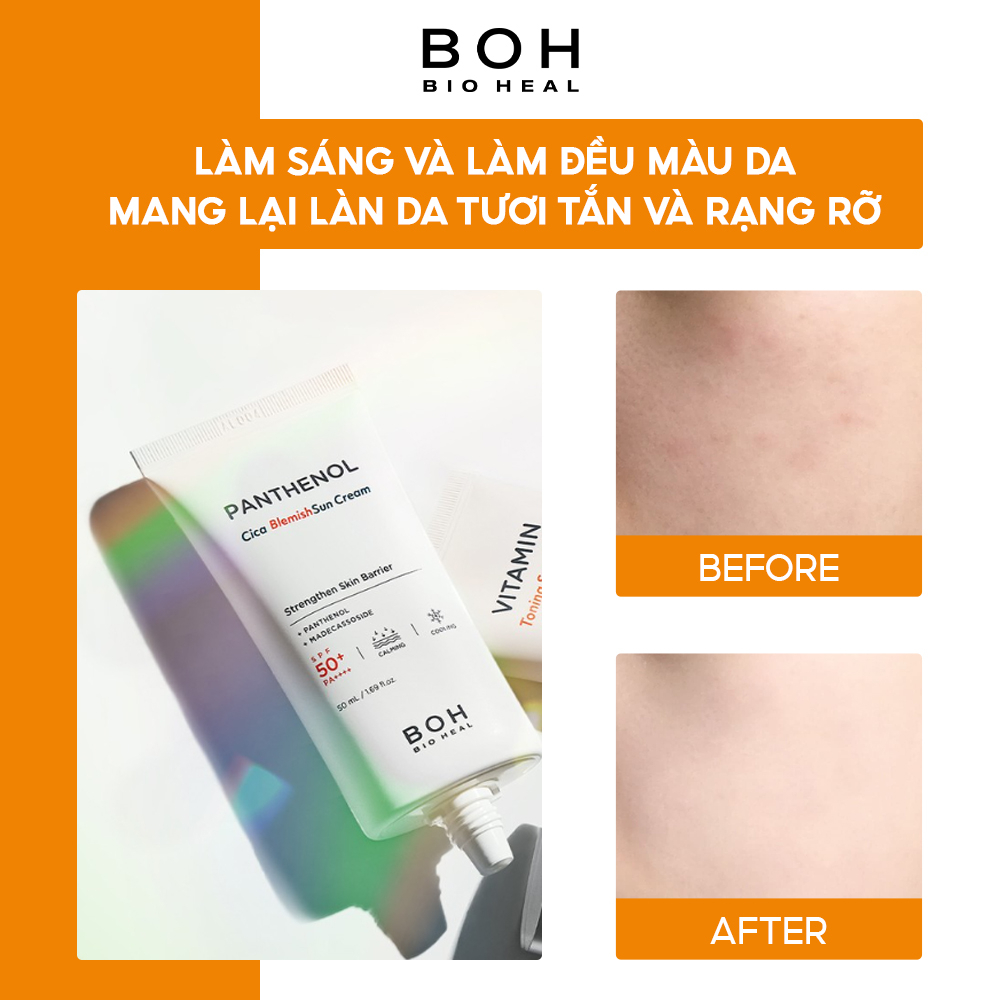 Kem Chống Nắng Dành Cho Da Mụn BIOHEAL BOH PANTHENOL CICA BLEMISH SUN CREAM 50ml