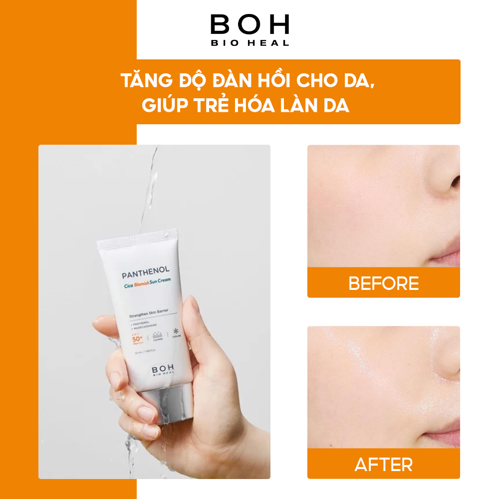 Kem Chống Nắng Dành Cho Da Mụn BIOHEAL BOH PANTHENOL CICA BLEMISH SUN CREAM 50ml