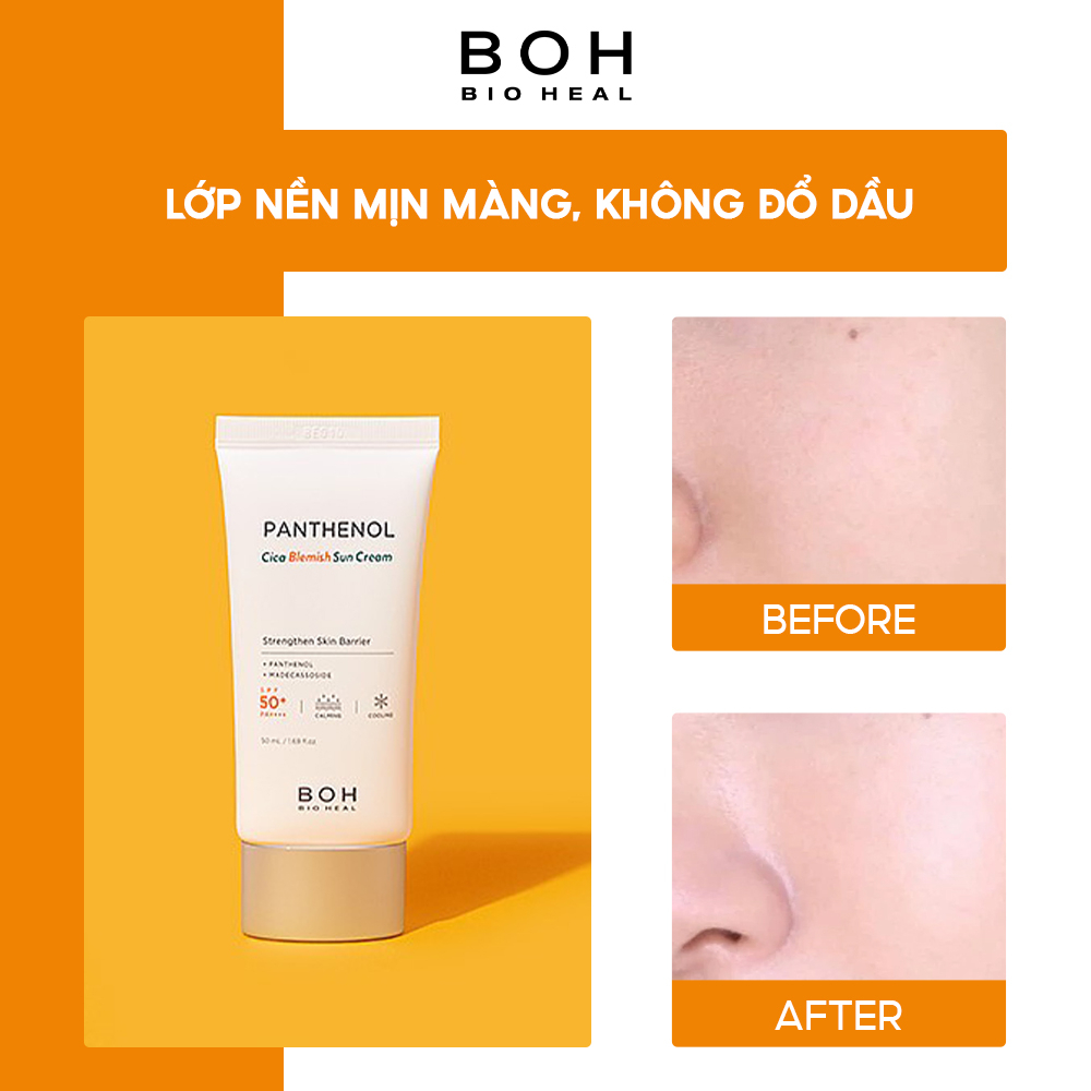 Kem Chống Nắng Dành Cho Da Mụn BIOHEAL BOH PANTHENOL CICA BLEMISH SUN CREAM 50ml