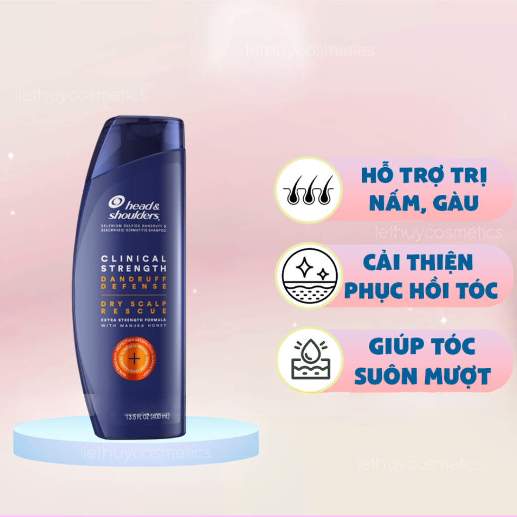 HEAD MỸ GIẢM GÀU, NẤM, DẦU GỘI HEAD & SHOULDERS MỸ CLINICAL STRENGTH 400ML