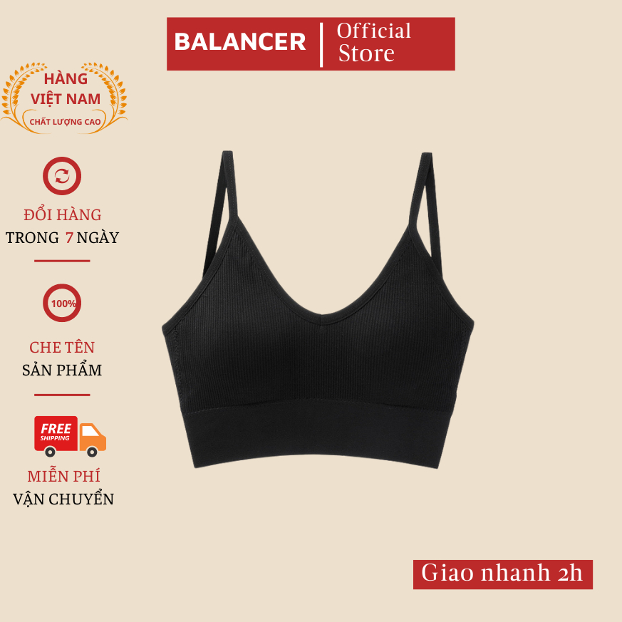 Áo Bra Nữ Thun Gân Tăm, Áo Lót Nữ Hở Lưng Chữ U 2 Dây Không Gọng Nâng Ngực Siêu Hot BLC367