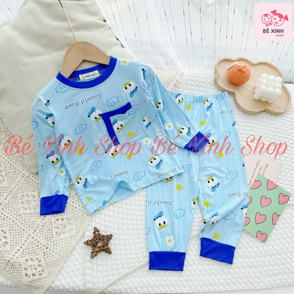 Đồ Bộ Dài Tay Cho Bé Trai Bé Gái 8-18KG MIKKO MOM  Bộ Đồ Quần Áo Tay Dài Cho Bé Trai Gái DÀI TÚI