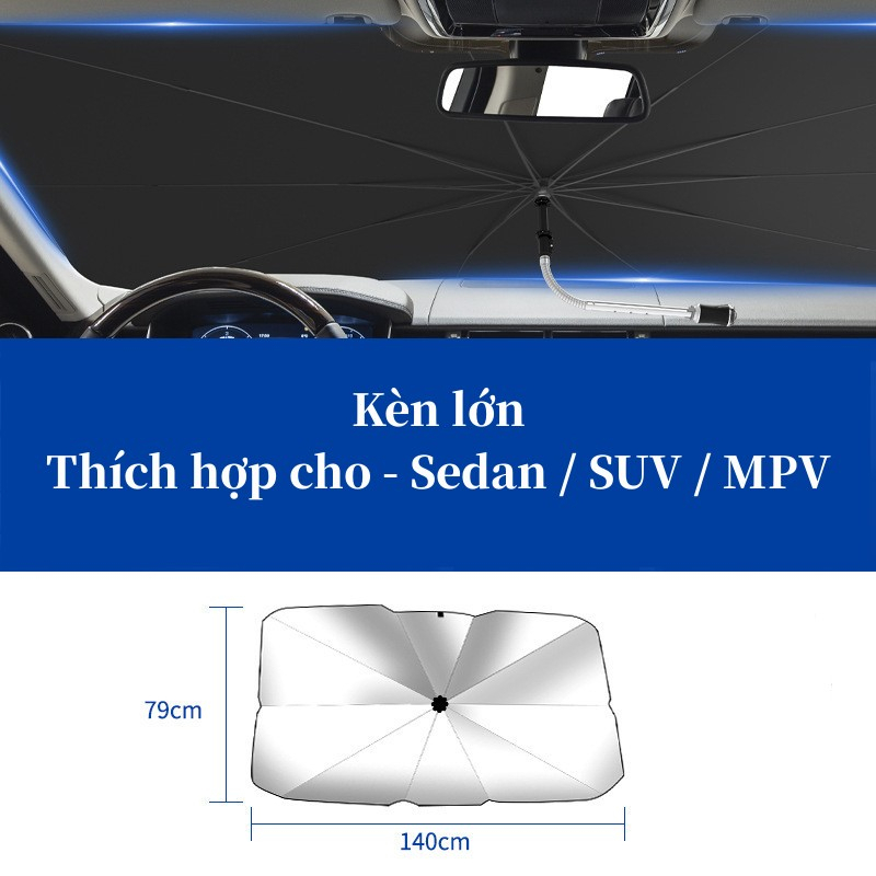 Ô Che Nắng Ô Tô Cao Cấp Dù che nắng kính lái Chống Tia UV Chắn Nắng Bảo Hành 6 Tháng