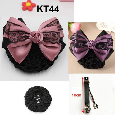 GOTI Kẹp Tóc Hình Nơ Viền Ren Hoa Kiểu Kẹp Búi Lưới Cho Nữ Công Sở, Y Tá KT44 KT45 KT50 KT52 KT53 KT70 KT71 KT71 KT54