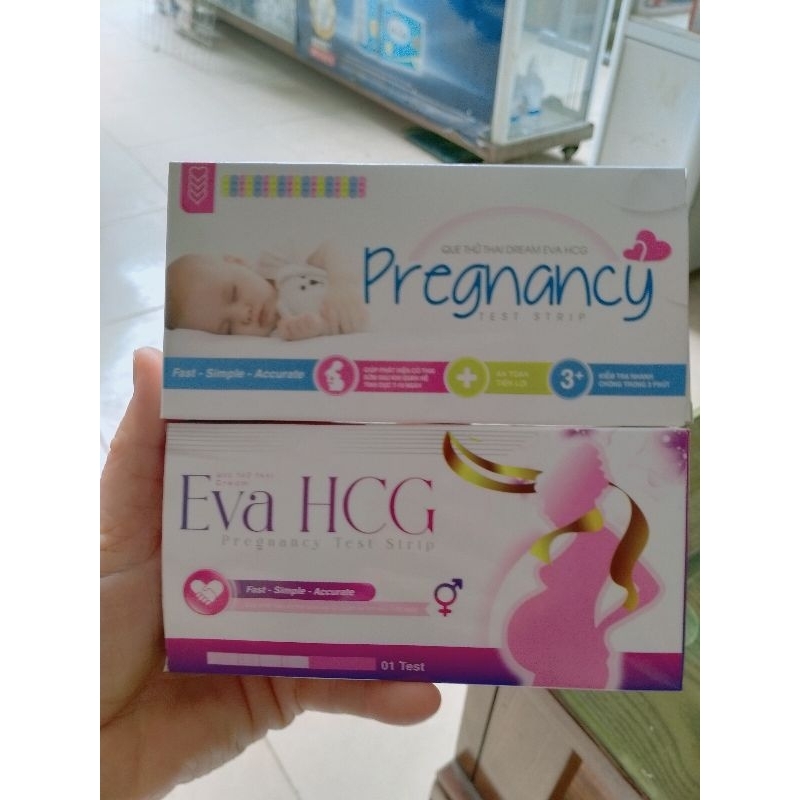 Que thử thai Eva HCG hộp 1que bản 5 mm