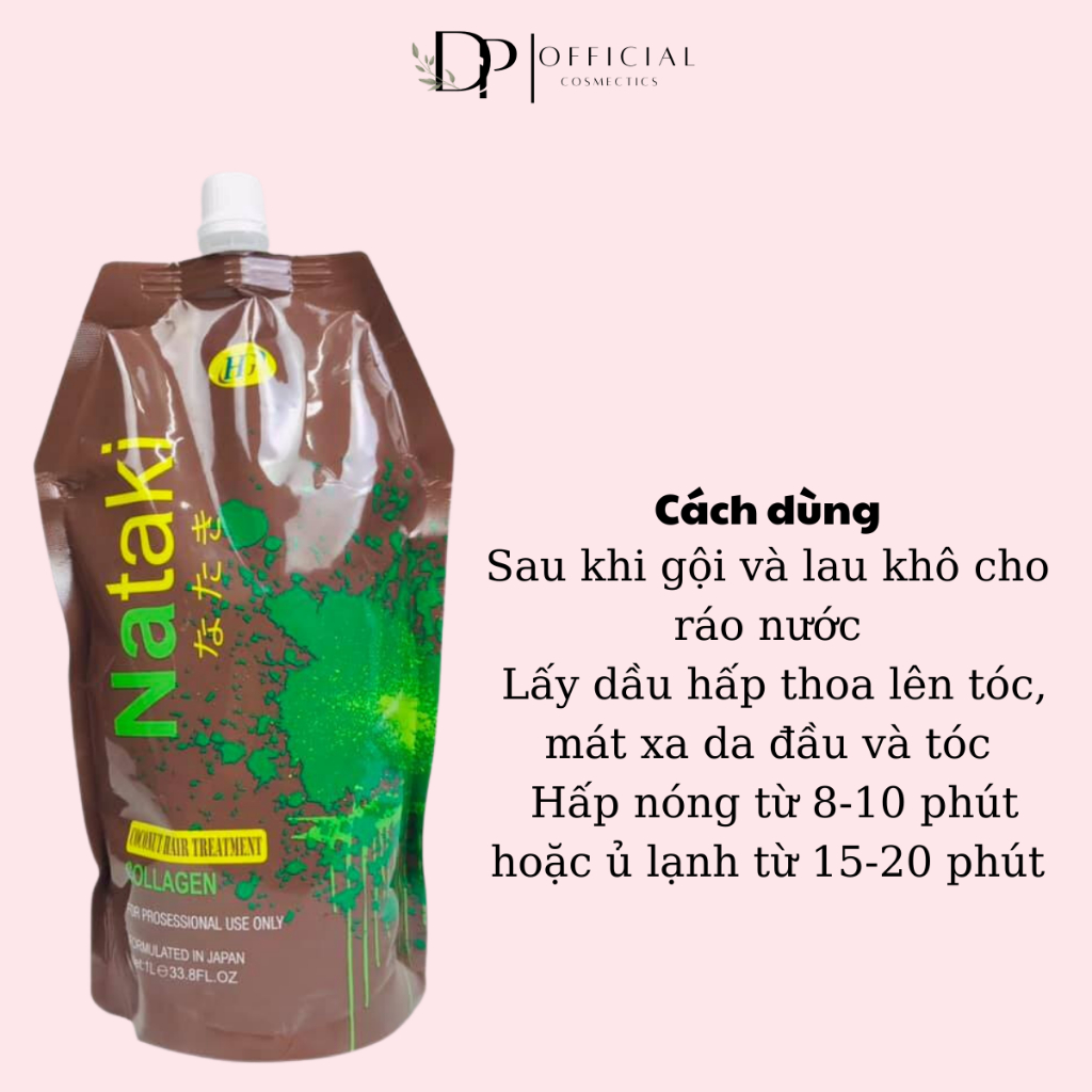 Kem Hấp Ủ tóc siêu mượt NATAKI COLLAGEN 1000ml