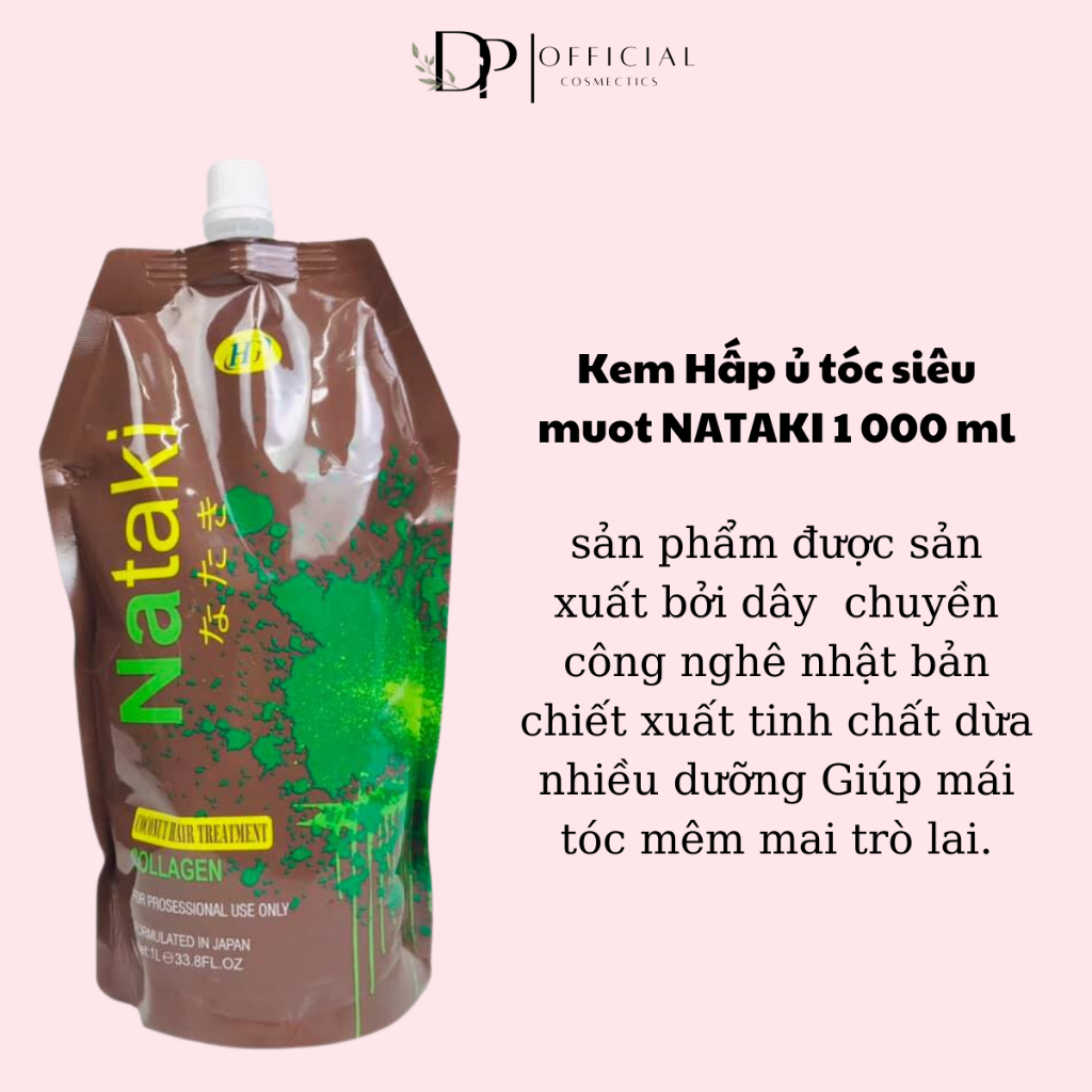 Kem Hấp Ủ tóc siêu mượt NATAKI COLLAGEN 1000ml