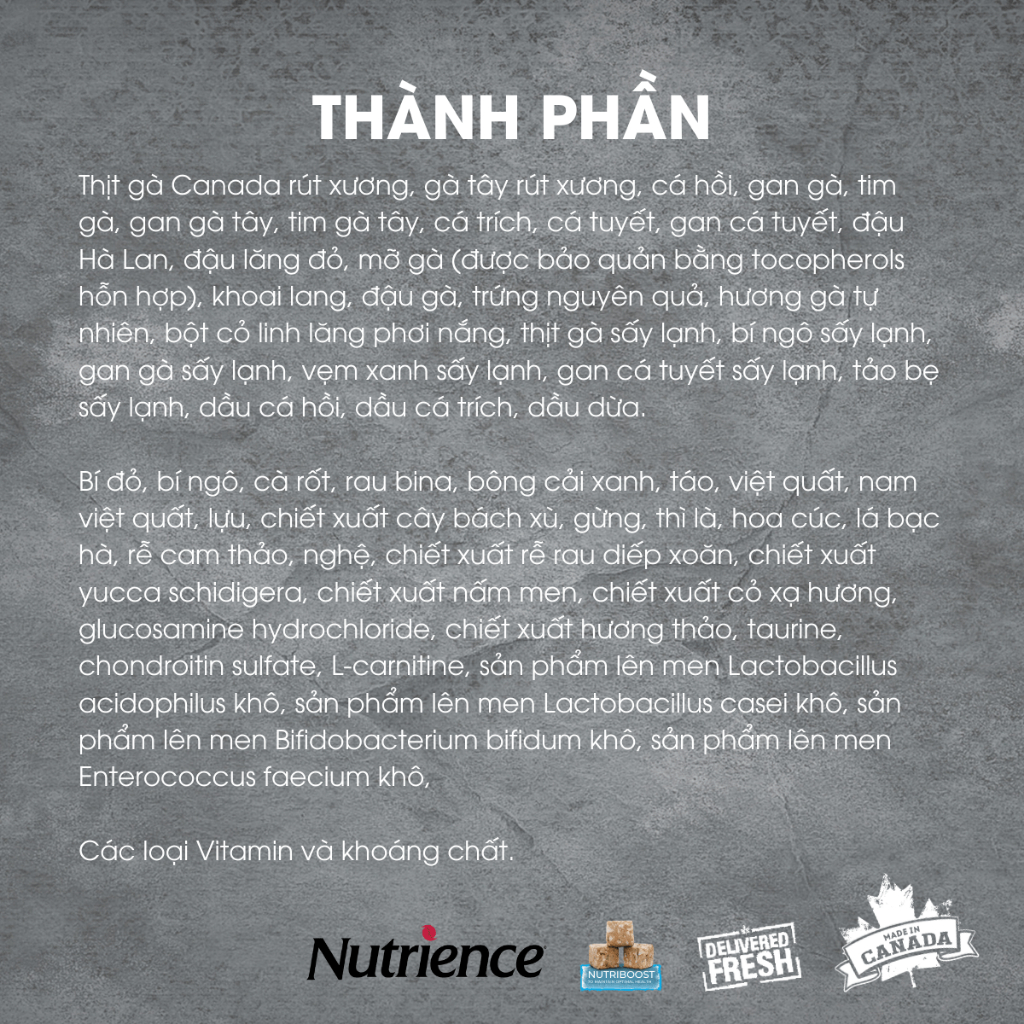 Thức Ăn Hạt Cho Chó Nutrience Subzero Grain-free - gà tây, cá hồi, cá trích, cá tuyết và rau củ trái cây tự nhiên 500g