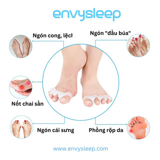 [CHÍNH HÃNG ENVYSLEEP] VỚ SILICON TÁCH NGÓN, GIẢM ĐAU CHO 5 NGÓN