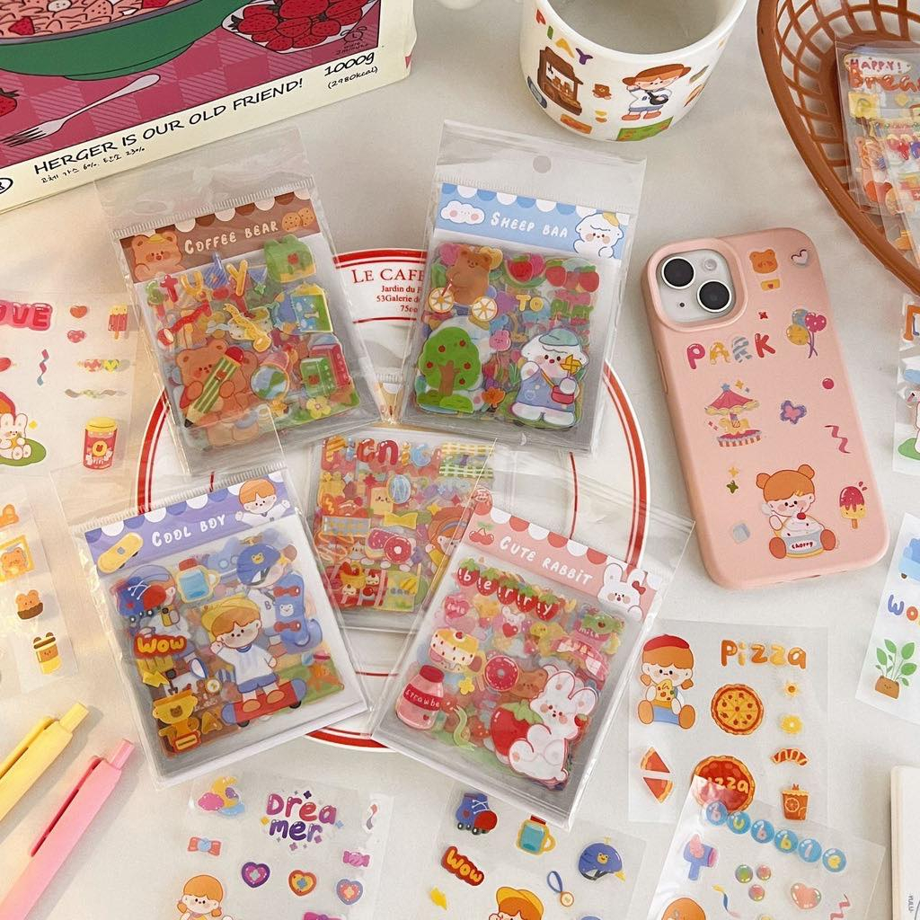 Set sticker 25 tấm trang trí dễ thương