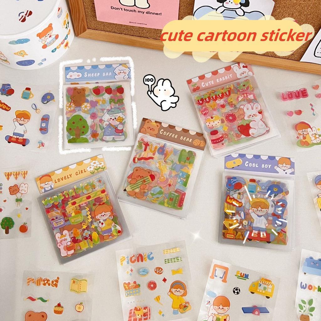Set sticker 25 tấm trang trí dễ thương