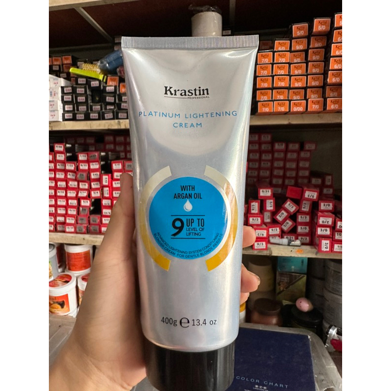 Kem nâng tông , kem tẩy tóc bleaching cream karatin bich 500ml   dạng kem siêu mạnh lên levo 9 không gây khô tóc