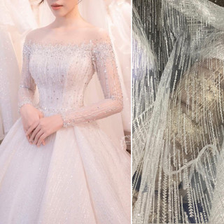 Vải kim tuyến may đồ cưới, áo dài, đầm dạ hội 587