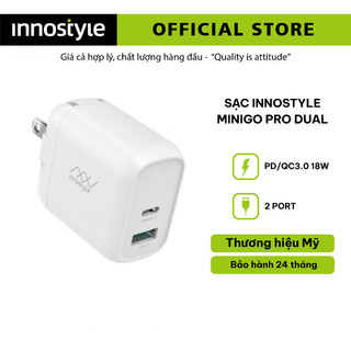 Sạc nhanh Innostyle USB-C PD 18W minigo pro white(IP18-2PDWHI)
