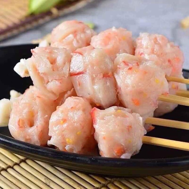 Viên tôm hùm Trung  - cá viên chiên, thả lẩu các loại