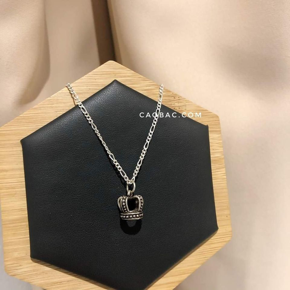 Mặt Dây Bạc Nữ CaoBac Silver Chất Liệu Bạc Thái Cao Cấp Hoạ Tiết Kingdom nhỏ Lạ Mắt Độc Đáo Dành Tặng Cho Bạn Nữ