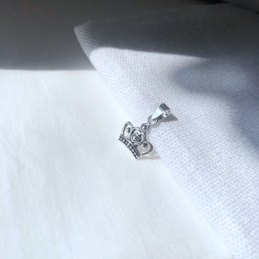 Mặt Dây Bạc Nữ CaoBac Silver Chất Liệu Bạc Thái Cao Cấp Hoạ Tiết Vương Miện Lạ Mắt Độc Đáo Dành Tặng Cho Bạn Nữ