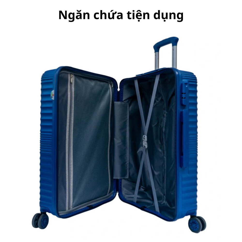 Vali Hùng Phát Start Up Nhựa ABS 515 Bạc Size 20/24/28 Bảo Hành 1 Năm