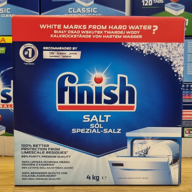 Muối rửa chén Finish Dishwasher Salt 4kg hàng nhập khẩu châu âu