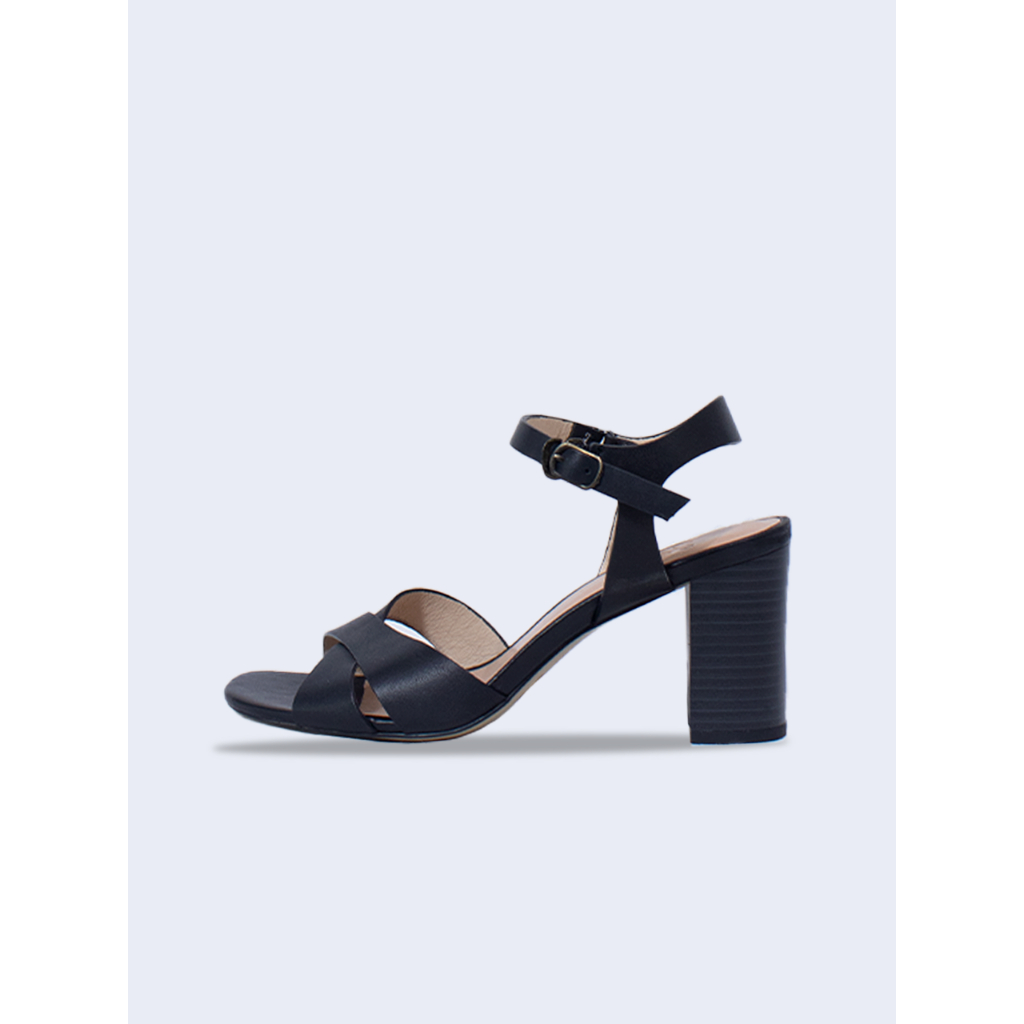 Giày Sandal nữ gót trụ 7cm da thật quai chéo SD03 - SALSA