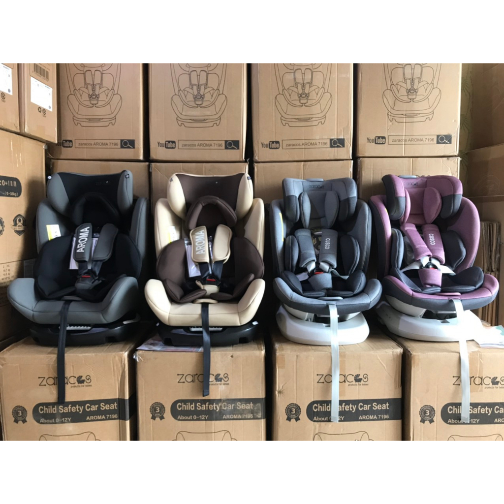 Ghế ngồi ô tô cho bé xoay 360 có isofix, 0-12 tuổi - ZARACOS