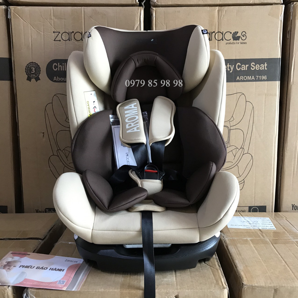 Ghế ngồi ô tô cho bé xoay 360 có isofix, 0-12 tuổi - ZARACOS