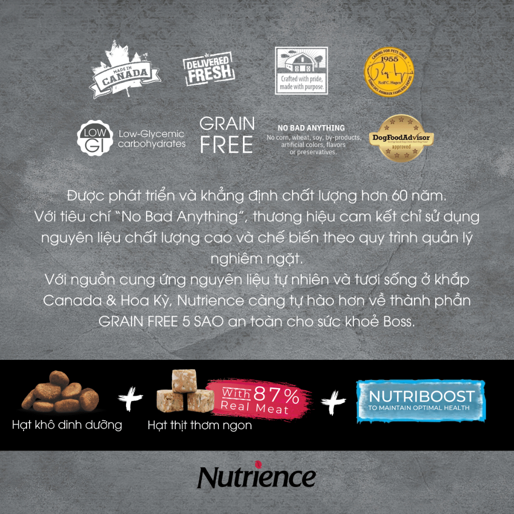 Hạt Cho Mèo Nutrience Subzero Grain-free - Gà Tây, Cá biển cao cấp, rau củ và trái cây tự nhiên 2.27kg