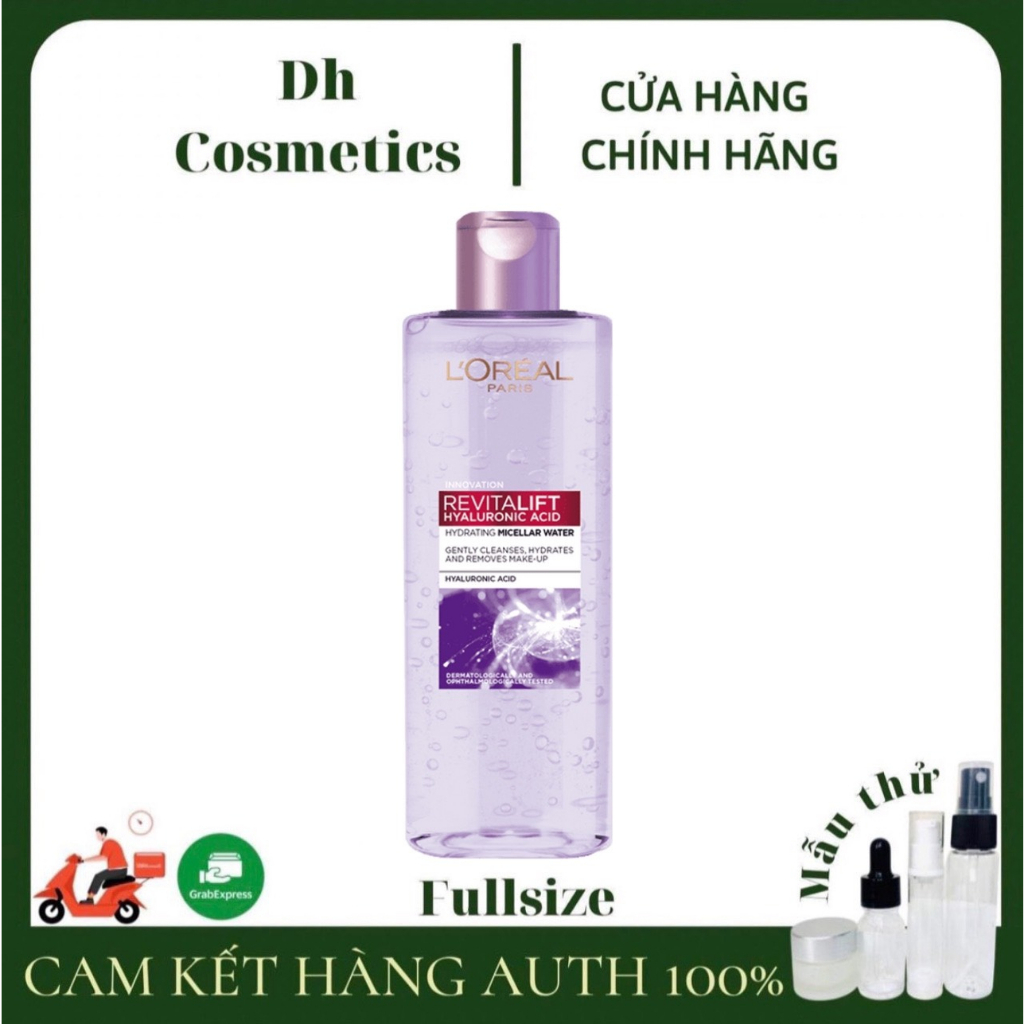 Nước Tẩy Trang L'Oreal Paris Giúp Căng Mịn Da Revitalift Hyaluronic Acid Micellar Water 400ml Dhcosmetic
