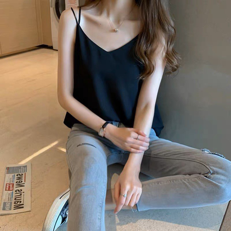 Áo hai dây lụa mịn dây đan chéo cực xinh