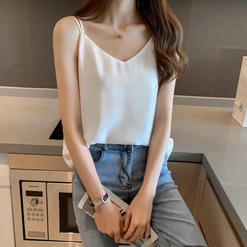 Áo hai dây lụa mịn dây đan chéo cực xinh