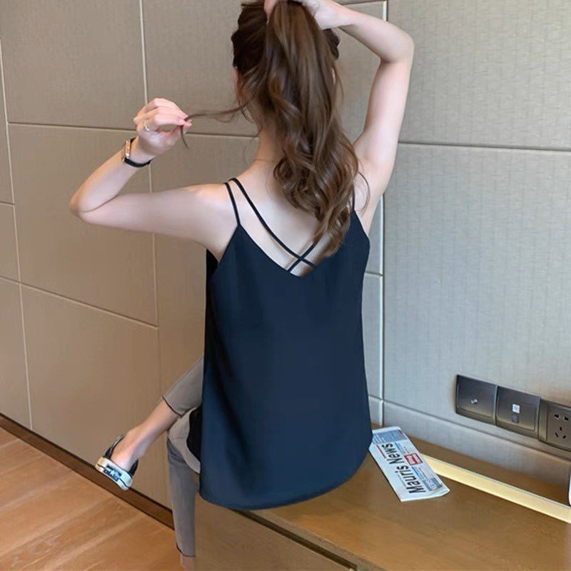 Áo hai dây lụa mịn dây đan chéo cực xinh